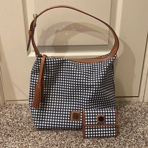 Blue & White Dooney & Bourke Purse and Wallet Set